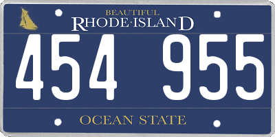RI license plate 454955