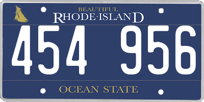 RI license plate 454956