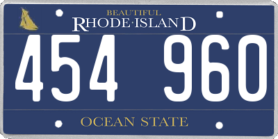 RI license plate 454960
