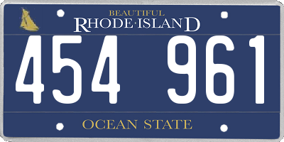 RI license plate 454961