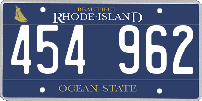RI license plate 454962