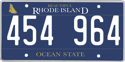 RI license plate 454964