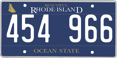 RI license plate 454966