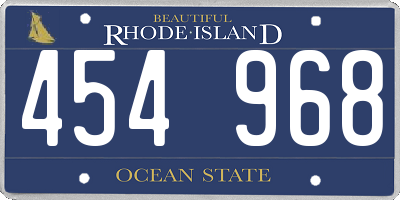 RI license plate 454968