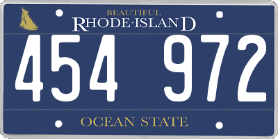 RI license plate 454972