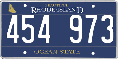 RI license plate 454973
