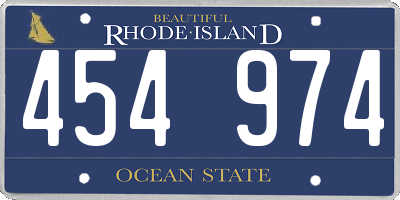 RI license plate 454974
