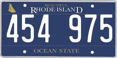 RI license plate 454975