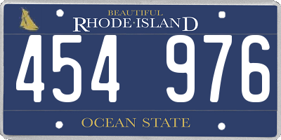 RI license plate 454976