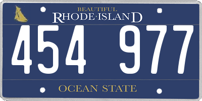 RI license plate 454977