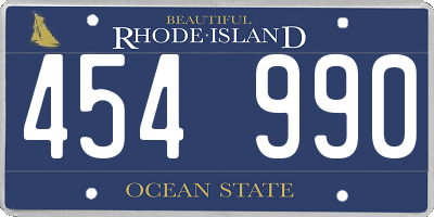 RI license plate 454990
