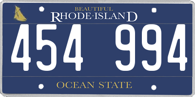RI license plate 454994