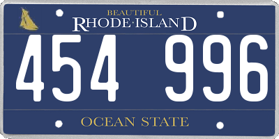 RI license plate 454996