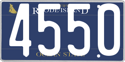 RI license plate 4550