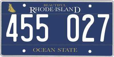 RI license plate 455027