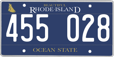RI license plate 455028