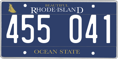 RI license plate 455041