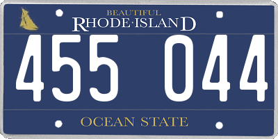 RI license plate 455044