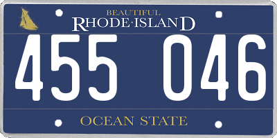 RI license plate 455046
