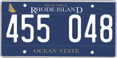 RI license plate 455048