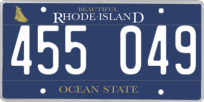 RI license plate 455049