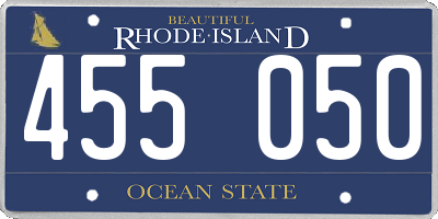RI license plate 455050