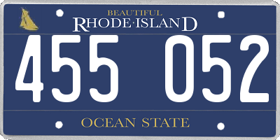 RI license plate 455052
