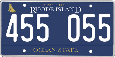 RI license plate 455055