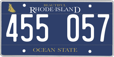 RI license plate 455057