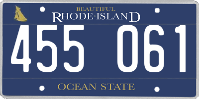 RI license plate 455061