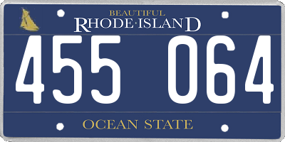 RI license plate 455064