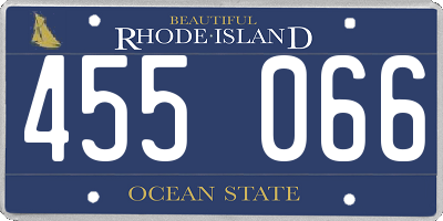 RI license plate 455066