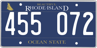 RI license plate 455072