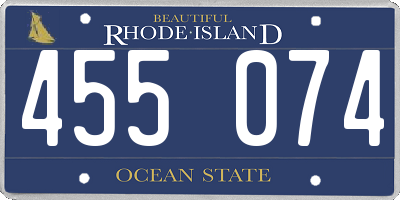 RI license plate 455074