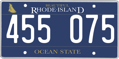RI license plate 455075