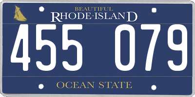 RI license plate 455079