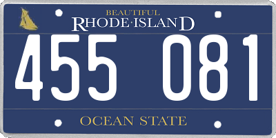 RI license plate 455081