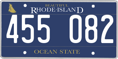 RI license plate 455082