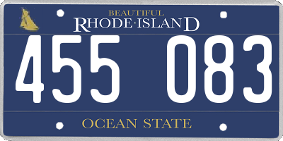 RI license plate 455083