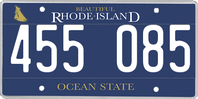 RI license plate 455085