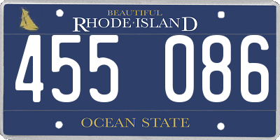 RI license plate 455086