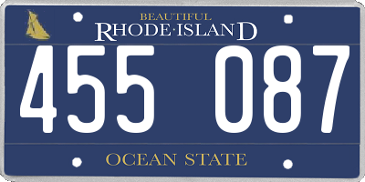 RI license plate 455087