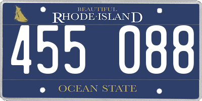 RI license plate 455088