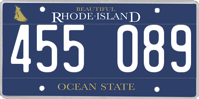 RI license plate 455089