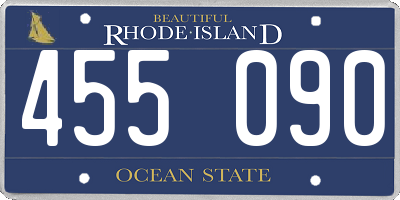 RI license plate 455090