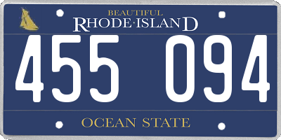 RI license plate 455094