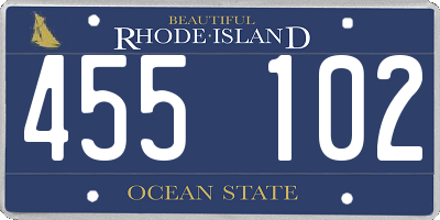 RI license plate 455102