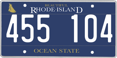 RI license plate 455104