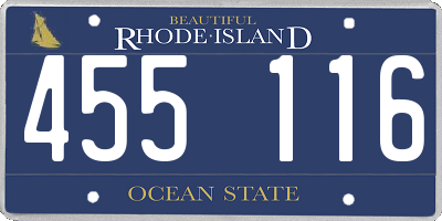 RI license plate 455116