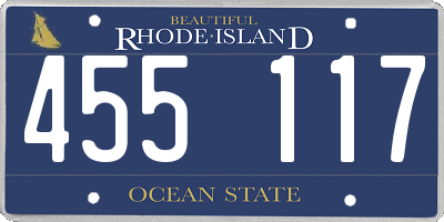 RI license plate 455117